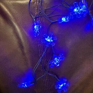 Blue Snowflake String Lights